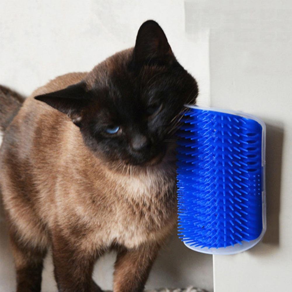 Grattoir Chat - PurrCornerGroomer™ - Bleu