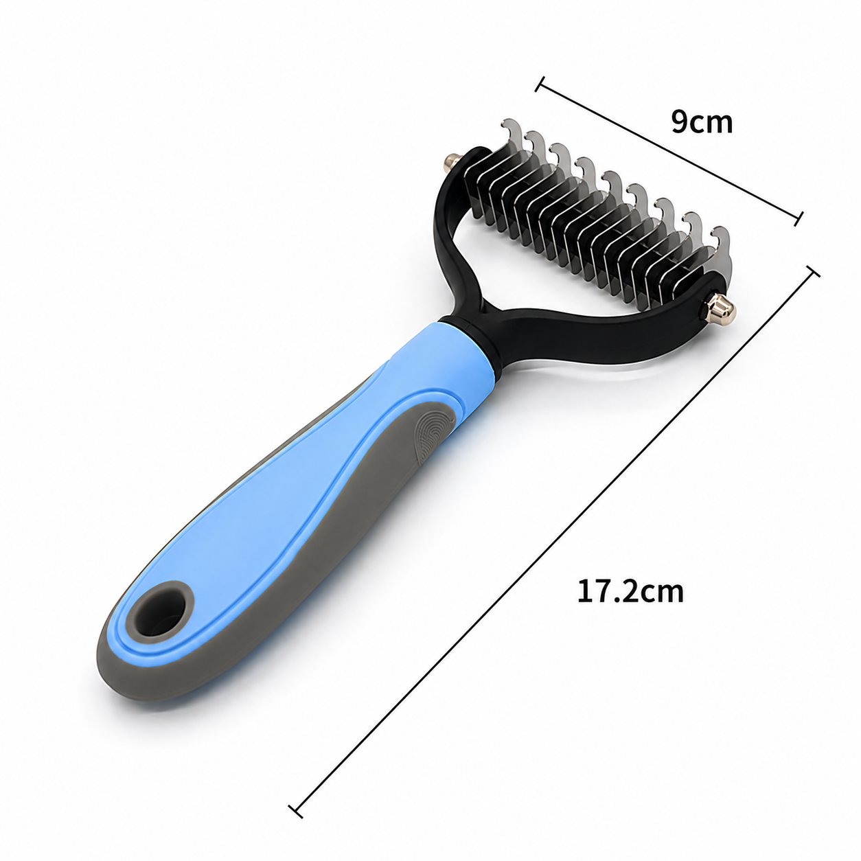 brosse pour chat bleu dimensions