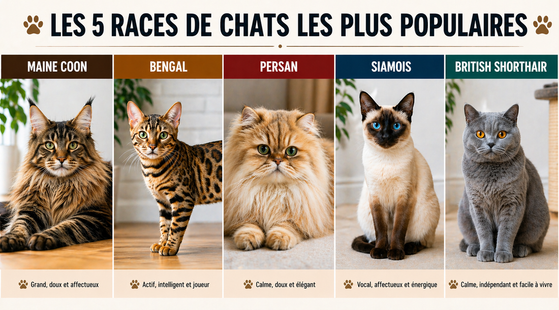 Les 5 races chat les plus populaires