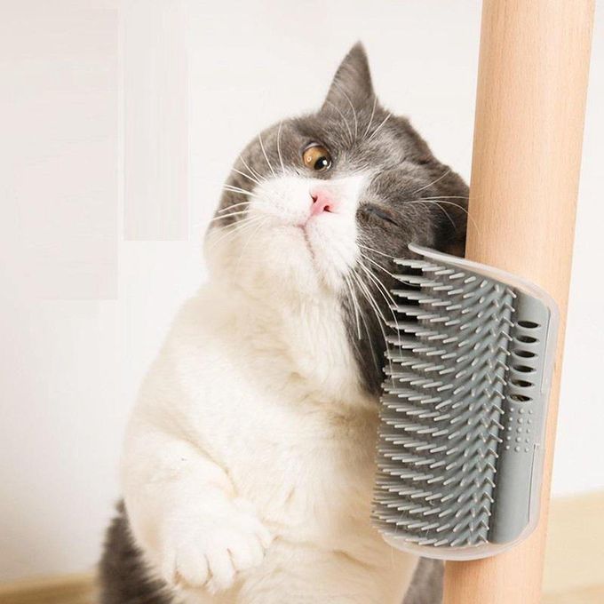Grattoir Chat - PurrCornerGroomer™ - Gris