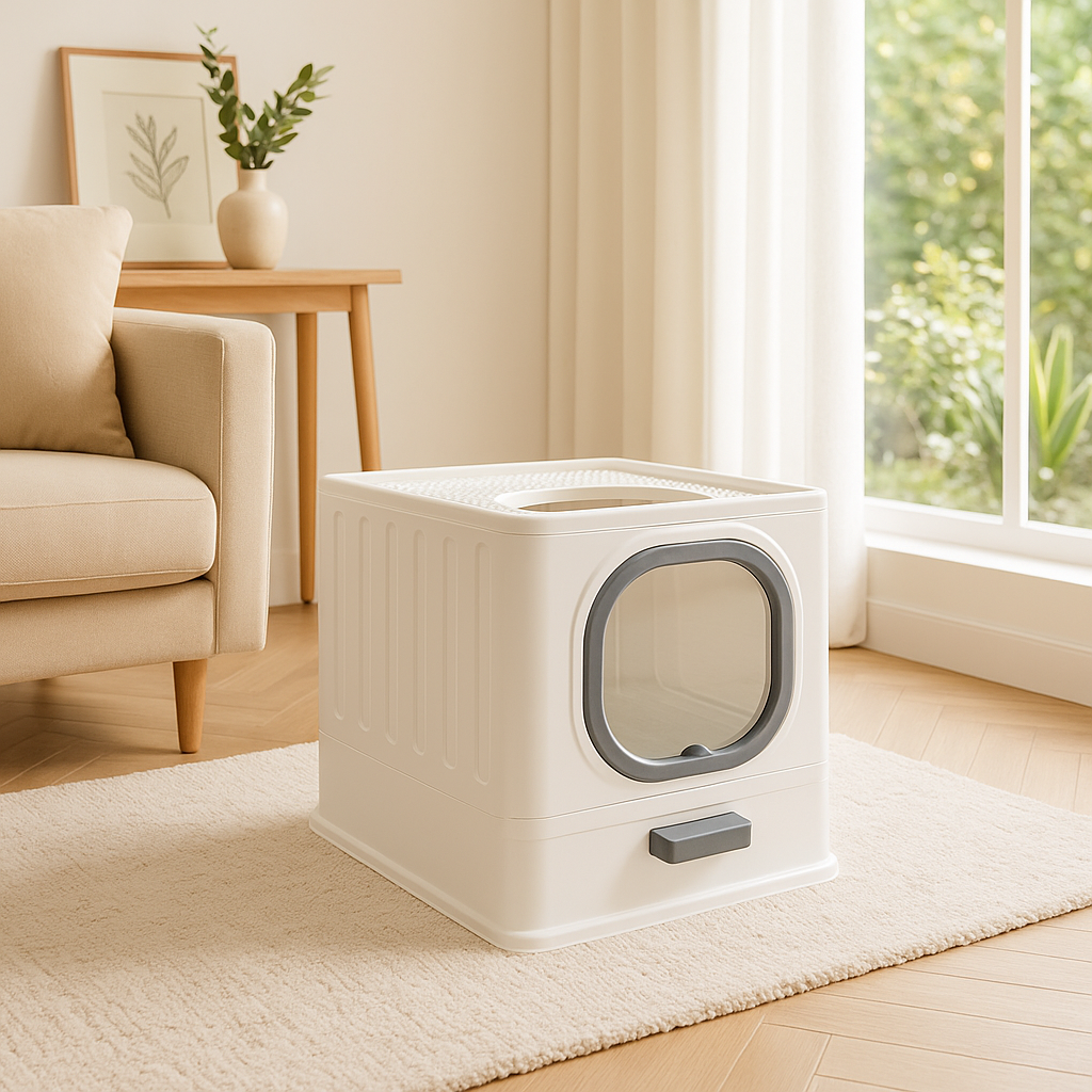 bac à litière chat salon