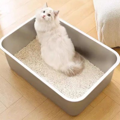 bac à litière ouvert