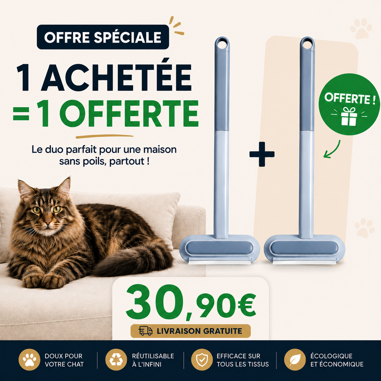 brosse anti poil offre une acheté une offerte