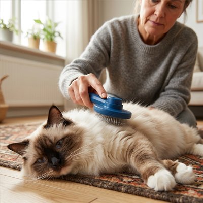 brosse pour Chat PoilsZen™ bleu