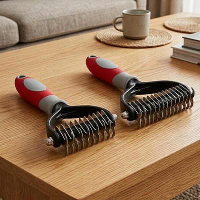 Brosse pour chat rouge taille deux grandeurs