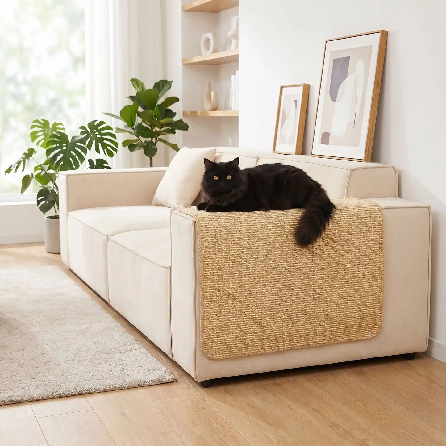 griffoir chat MurGriffe salon moderne chat noir