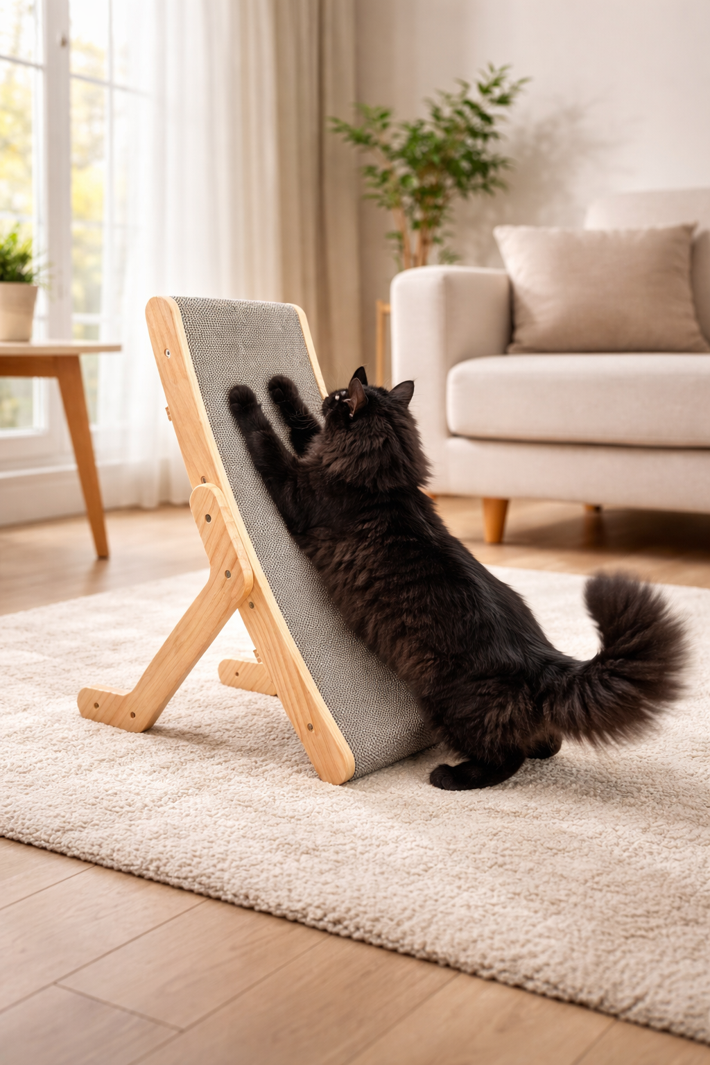 griffoir chat avec chat noir recto