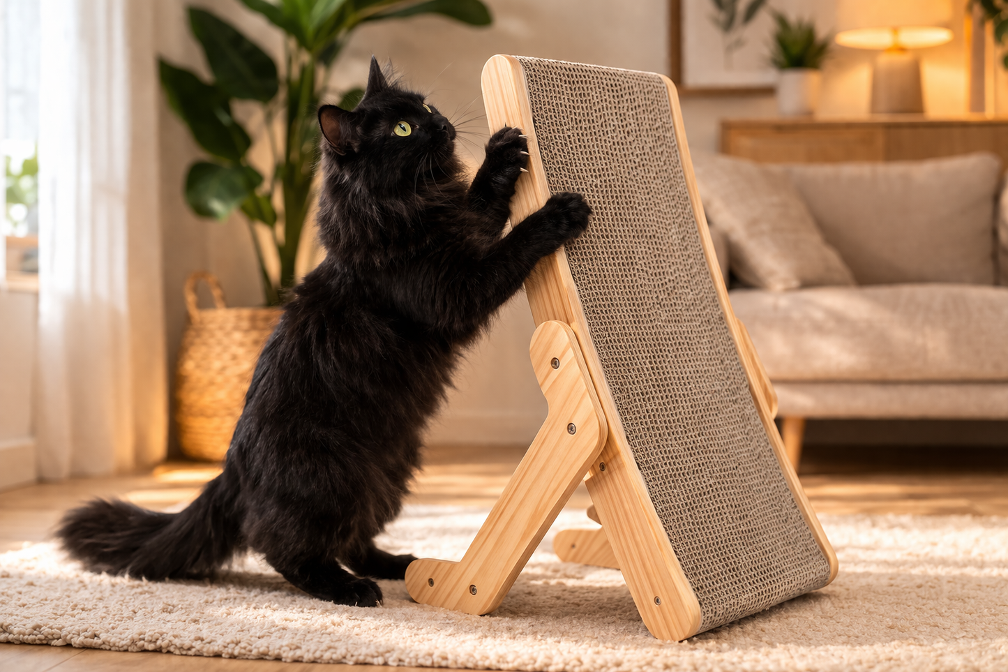 griffoir chat avec chat noir verso