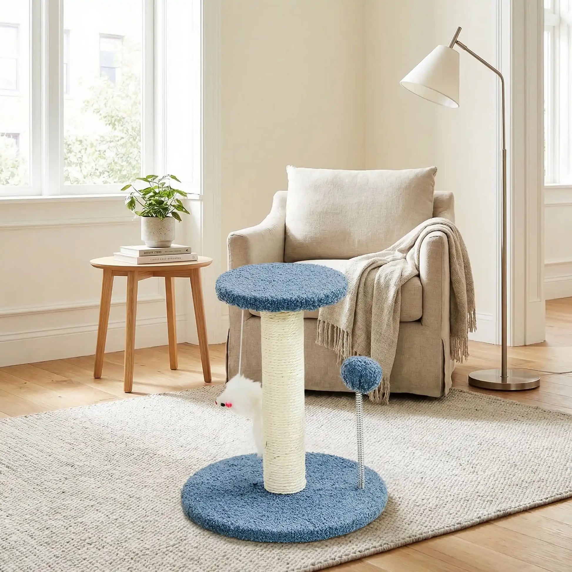 griffoir chat bleu salon