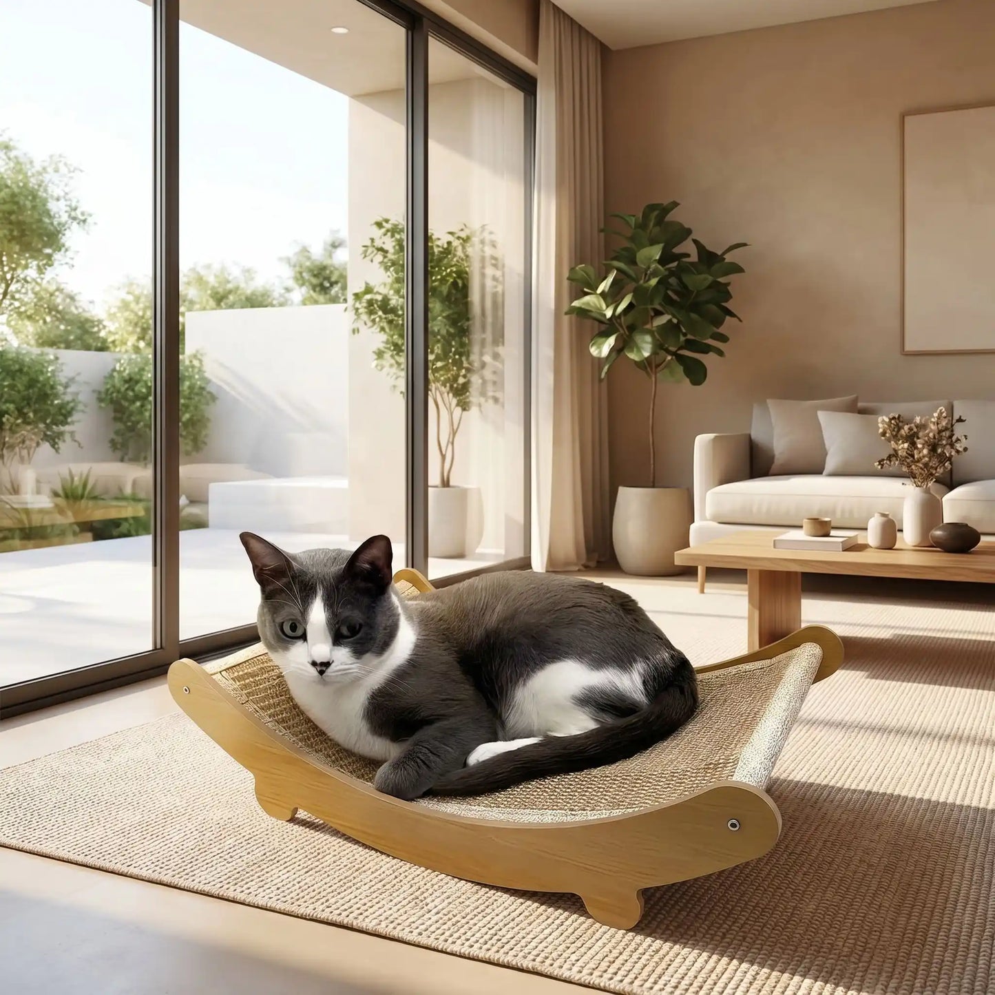 griffoir chat hammock salon chat noir blanc