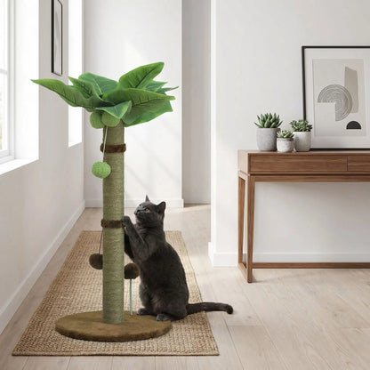 griffoir chat marron avec base salon chat gris