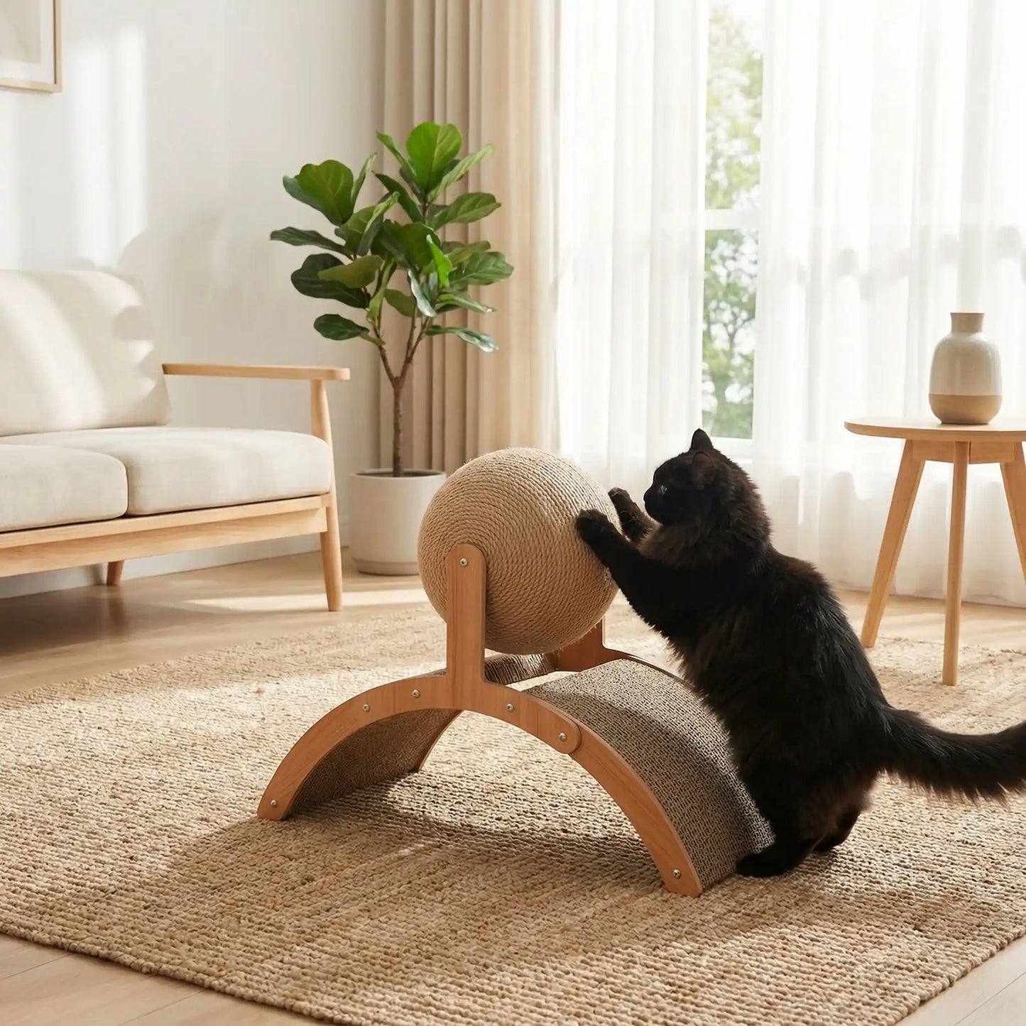 griffoir chat tunnel boule chat noir