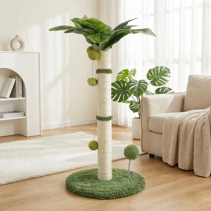 griffoir chat vert avec base salon
