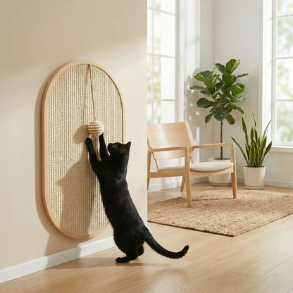 griffoir pour chat murale chat noir