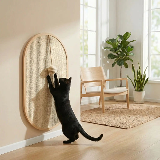 griffoir pour chat murale chat noir