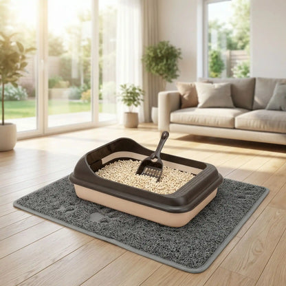 tapis chat litière salon
