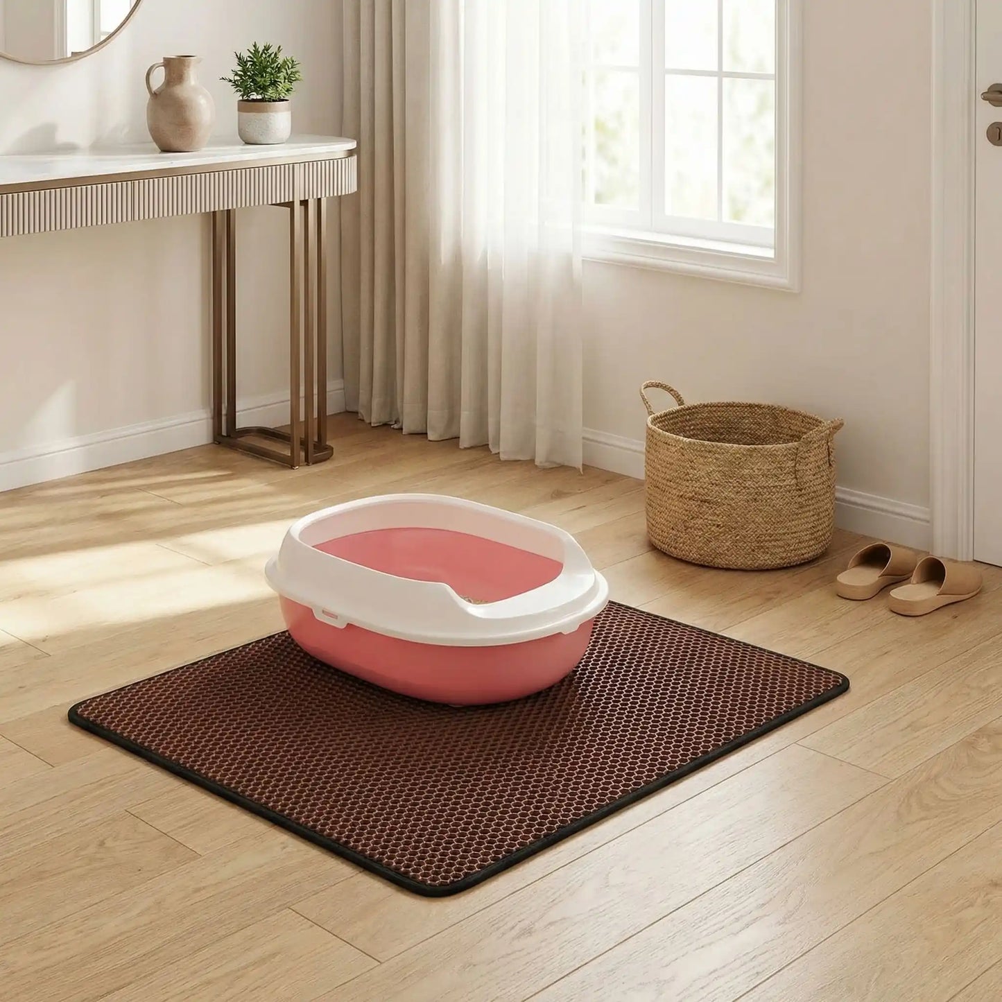 tapis litière chat coffee salon