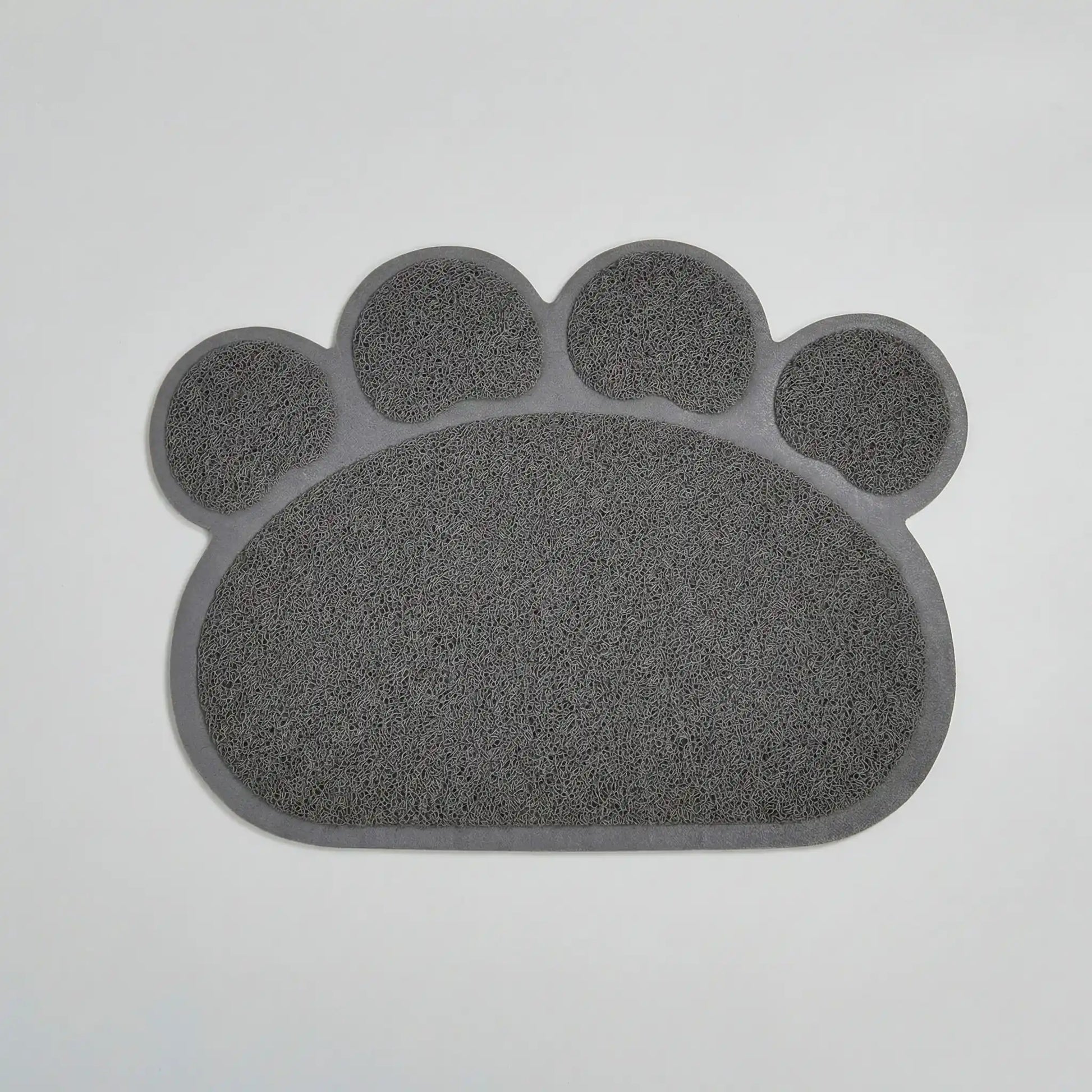 tapis litière chat gris empreinte