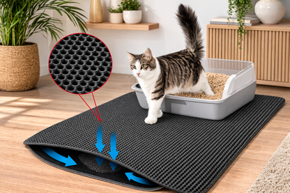 tapis litière chat hyper noir