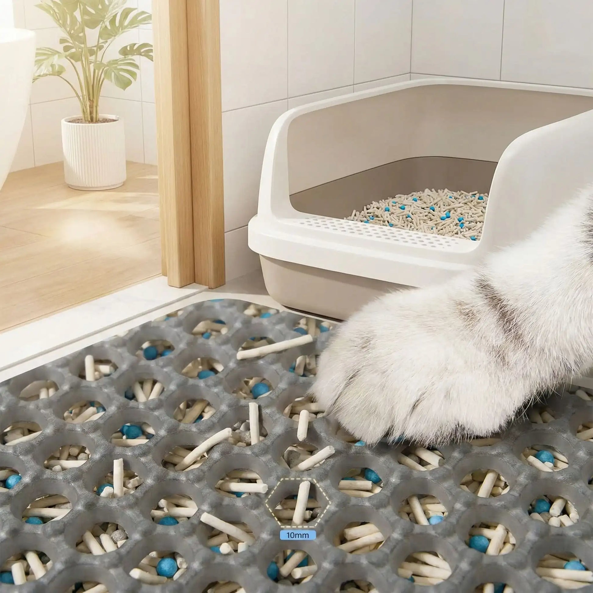 tapis litière pour chat patte chat