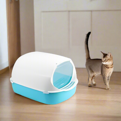 Bac à Litière Chat - SandboxCats™ - Bleu Ciel